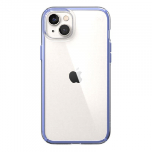 Speck Presidio Perfect-Clear with Impact Geometry - Etui iPhone 14 Plus z powłoką MICROBAN (Clear / Grounded Purple)-4371665