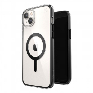 Speck Presidio Perfect-Clear with Impact Geometry + MagSafe - Etui iPhone 14 Plus z powłoką MICROBAN (Clear / Black)-4371672