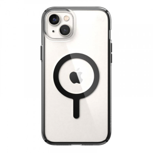 Speck Presidio Perfect-Clear with Impact Geometry + MagSafe - Etui iPhone 14 Plus z powłoką MICROBAN (Clear / Black)-4371678