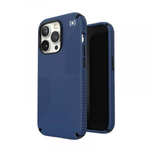 Speck Presidio2 Grip + MagSafe - Etui iPhone 14 Pro z powłoką MICROBAN (Coastal Blue / Black / White)-4371854