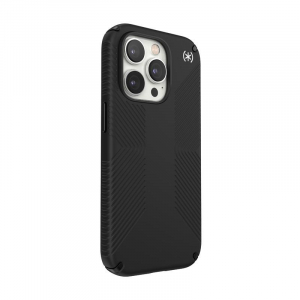 Speck Presidio2 Grip + MagSafe - Etui iPhone 14 Pro z powłoką MICROBAN (Black / Black / White)-4371863