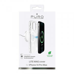 PURO LITEMAG - Etui iPhone 14 Pro Max MagSafe (przezroczysty)-4372000