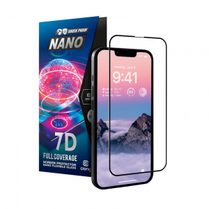 Crong 7D Nano Flexible Glass - Niepękające szkło hybrydowe 9H na cały ekran iPhone 14 Pro-4372381