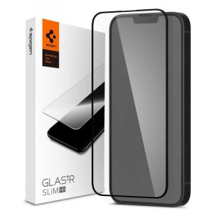Spigen Glass FC - Szkło hartowane iPhone 14 / iPhone 13 / iPhone 13 Pro (Czarna ramka)-4372500