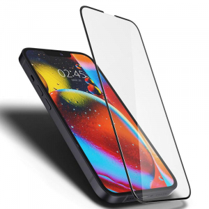 Spigen Glass FC - Szkło hartowane iPhone 14 / iPhone 13 / iPhone 13 Pro (Czarna ramka)-4372502
