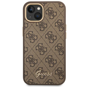 Guess 4G Metal Camera Outline Case – Etui iPhone 14 (Brązowy)-4373438