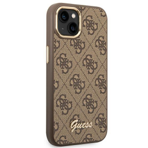 Guess 4G Metal Camera Outline Case – Etui iPhone 14 (Brązowy)-4373439