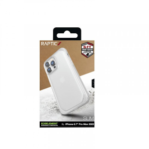 X-Doria Raptic Slim - Biodegradowalne etui iPhone 14 Pro Max (Clear)-4373687