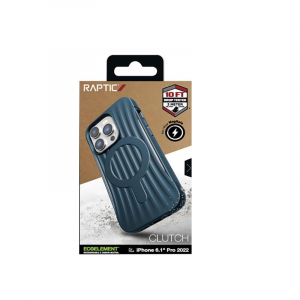 X-Doria Raptic Clutch MagSafe - Biodegradowalne etui iPhone 14 Pro (Drop-Tested 3m) (Marine Blue)-4374119