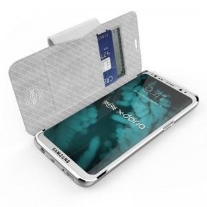 X-Doria Engage Folio - Etui Samsung Galaxy S8 z kieszeniami na kartę (White)-439506