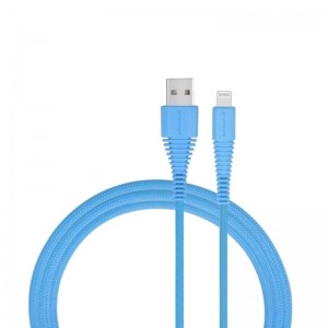 Momax Tough link - Kabel połączeniowy USB do Lightning MFi , 2.4 A, 1.2 m (Blue)-451404