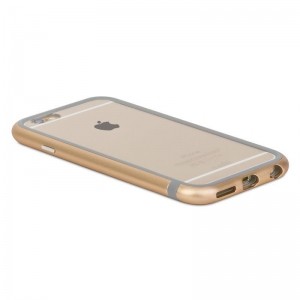Moshi iGlaze Luxe - Etui z aluminiową ramką iPhone 6s / iPhone 6 (Satin Gold)-454649