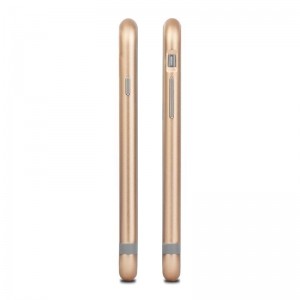 Moshi iGlaze Luxe - Etui z aluminiową ramką iPhone 6s / iPhone 6 (Satin Gold)-454650