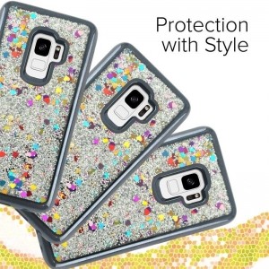 Zizo Liquid Glitter Star Case - Etui Samsung Galaxy S9 (Black)-461587