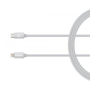 Kanex DuraBraid - Kabel połączeniowy USB-C (Power Delivery) na Lightning MFi 1,2 m (Silver)-468208
