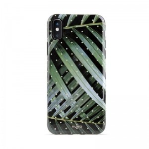 PURO Glam Tropical Leaves - Etui iPhone Xs / X (Brilliant Leaves)-469425