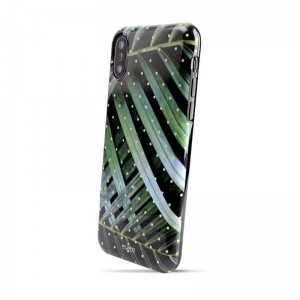 PURO Glam Tropical Leaves - Etui iPhone Xs / X (Brilliant Leaves)-469426