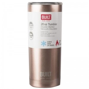 BUILT Vacuum Insulated Tumbler - Stalowy kubek termiczny z izolacją próżniową 0,6 l (Rose Gold)-572894
