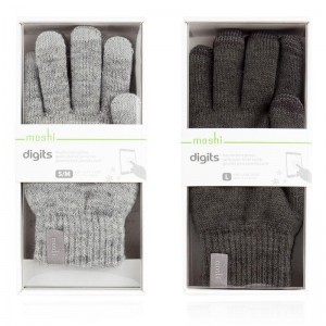 Moshi Digits - Rękawiczki do ekranów dotykowych L/XL (Dark Gray)-576241
