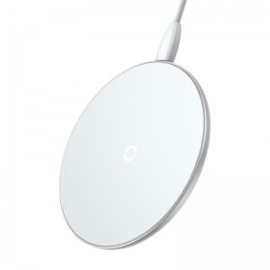 Baseus Simple - Bezprzewodowa ładowarka indukcyjna Qi do iPhone i Android, 10 W (biały)-588898