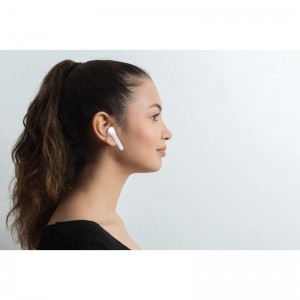 PURO SLIM POD True Wireless Stereo Earphones 5.0 – Bezprzewodowe słuchawki Bluetooth V5.0 z etui ładującym, wodoszczelność IPX5 (Biały)-645930
