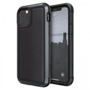 X-Doria Defense Lux - Etui aluminiowe iPhone 11 Pro (Drop test 3m) (Black Leather)-649700