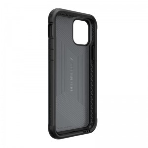 X-Doria Defense Lux - Etui aluminiowe iPhone 11 Pro (Drop test 3m) (Black Leather)-649705