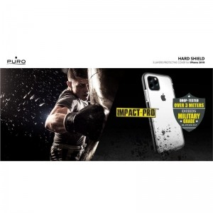 PURO Impact Pro Hard Shield - Etui iPhone 11 Pro (czarna ramka)-649875
