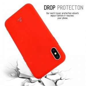 Crong Soft Skin Cover - Etui iPhone Xs / X (czerwony)-651181