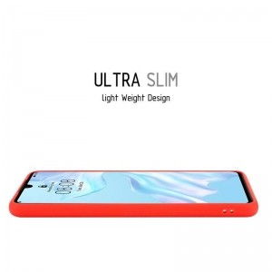 Crong Soft Skin Cover - Etui Huawei P30 (czerwony)-651222