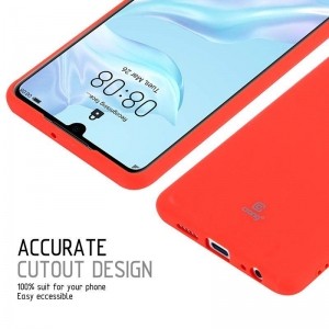 Crong Soft Skin Cover - Etui Huawei P30 (czerwony)-651226