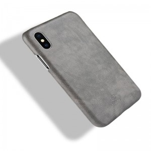 Crong Essential Cover - Etui iPhone Xs / X (szary)-651317