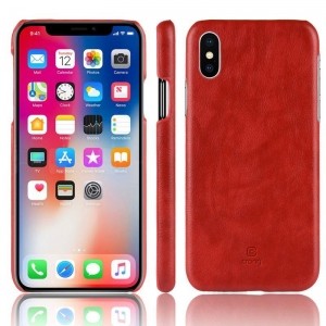 Crong Essential Cover - Etui iPhone Xs / X (czerwony)-651323