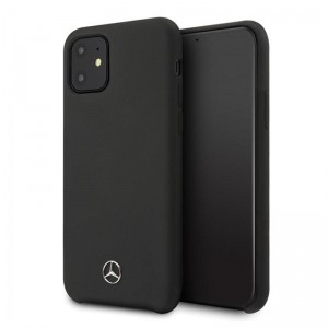 Mercedes Liquid Silicon Case - Etui iPhone 11 (Black)-682459