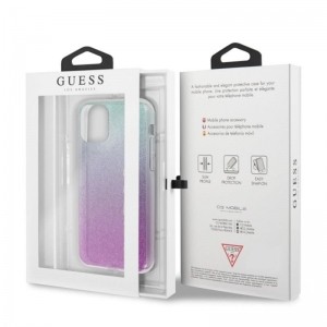 Guess Glitter Gradient - Etui iPhone 11 Pro Max (Pink/Blue)-756680