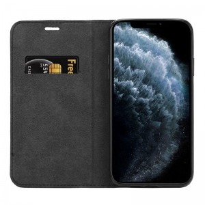 Crong Folio Case - Etui iPhone 11 Pro Max z klapką na magnes (czarny)-763932