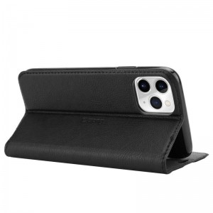 Crong Folio Case - Etui iPhone 11 Pro Max z klapką na magnes (czarny)-763936