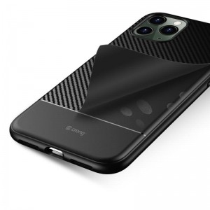 Crong Prestige Carbon Cover - Etui iPhone 11 Pro (czarny)-764794