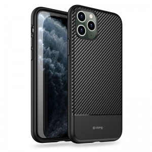 Crong Prestige Carbon Cover - Etui iPhone 11 Pro Max (czarny)-764800