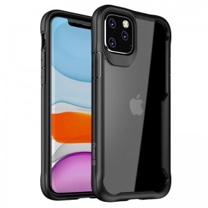 Crong Hybrid Clear Cover - Etui iPhone 11 Pro (czarny)-764821