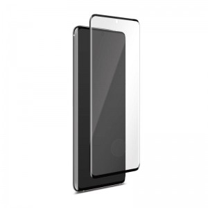 PURO Premium Full Edge Tempered Glass Case Friendly - Szkło ochronne hartowane na ekran Samsung Galaxy S20  (czarna ramk
