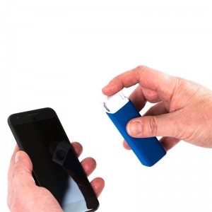 Splash Pure - Antybakteryjny spray z mikrofibrą do czyszczenia ekranu, 20 ml (niebieski)-871740