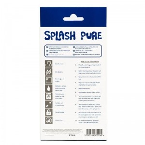 Splash Pure - Antybakteryjny spray z mikrofibrą do czyszczenia ekranu, 20 ml (niebieski)-871745