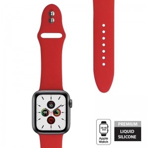 Crong Liquid Band - Pasek Apple Watch 38/40 mm (czerwony)-890468