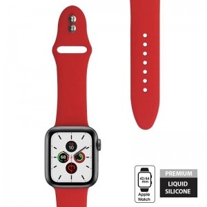 Crong Liquid Band - Pasek Apple Watch 42/44 mm (czerwony)-890474