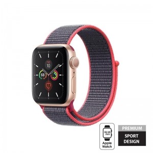 Crong Nylon Band - Pasek sportowy Apple Watch 38/40 mm (Electric Pink)-890487