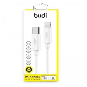 Budi - Kabel USB-C do Lightning z technologią PD, MFi 1 m biały-890899