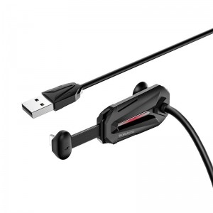 Borofone - kabel gamingowy USB-A do Lightning z ergonomicznym uchwytem do telefonu, czarny-891009