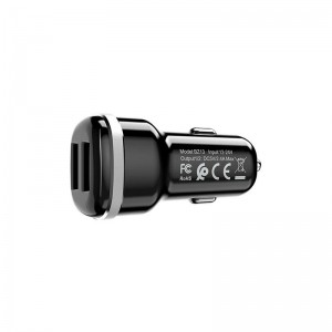 Borofone - ładowarka samochodowa 2x USB, czarny-891385