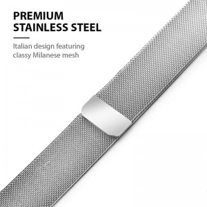 Crong Milano Steel - Pasek ze stali nierdzewnej Apple Watch 38/40 mm (srebrny)-940414